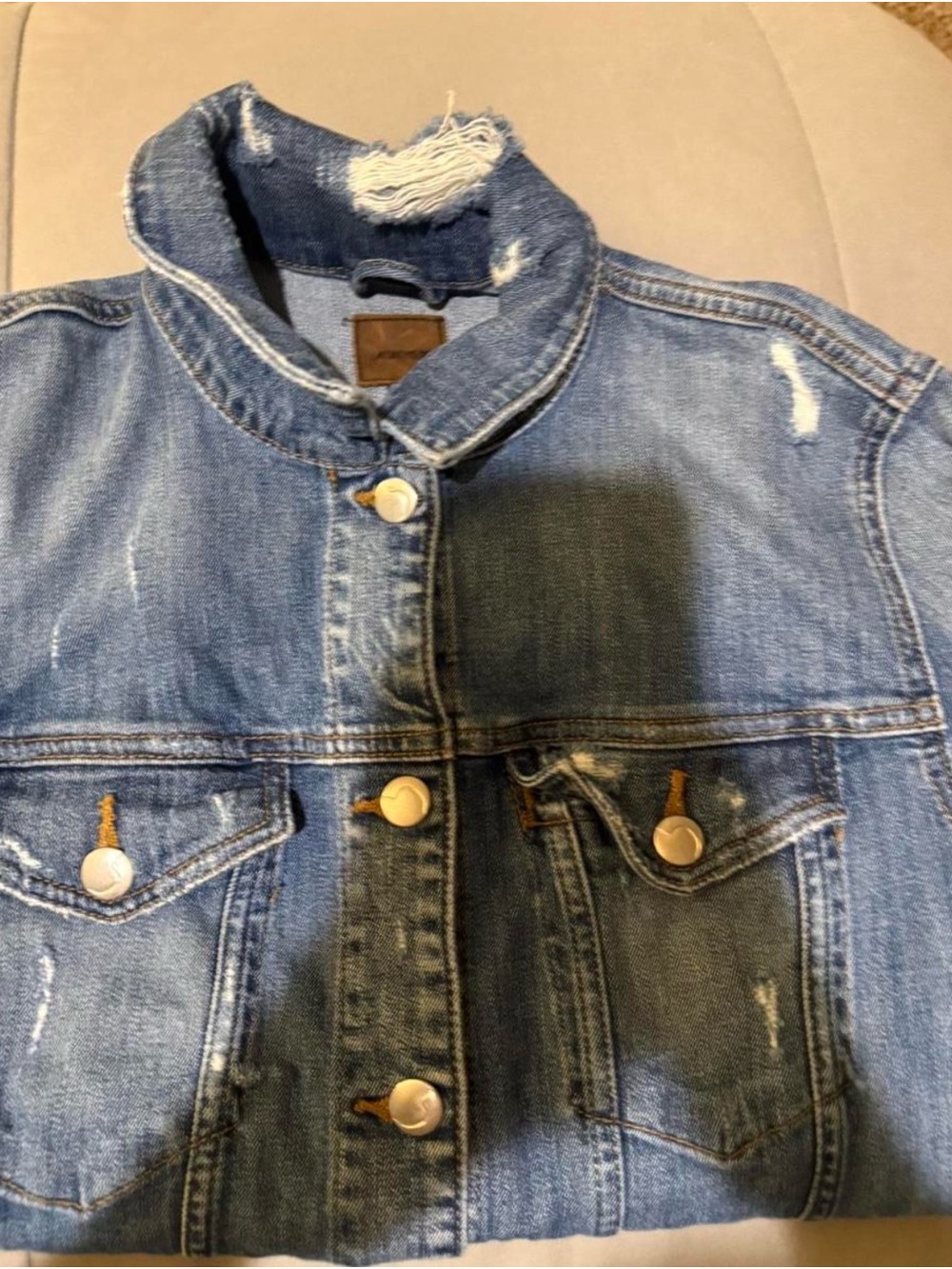 Joe's Jeans Distressed Blue Denim Jean Jacket